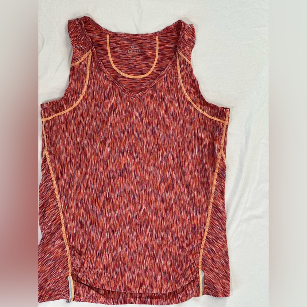 Athleta Red and Orange Women's Top - Medium / reflectors / back pocket